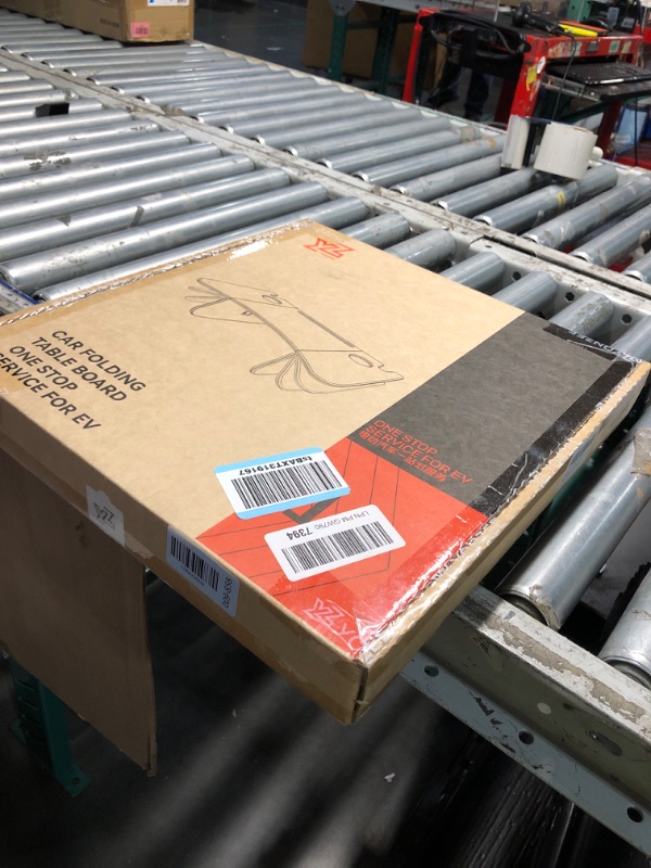 Photo 1 of ***FACTORY SEALED - OPENED FOR INSPECTION***YONZEE Foldable Desk Food Tray (Carbon Edition) for Tesla Model Y Model 3 S X Y Juniper Accessories- Upgraded Table with Support Leg for Dining, in-Car Work, Travel and Outdoor (1 Pack)