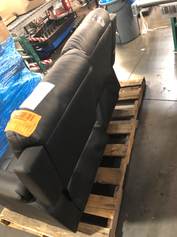 Photo 3 of ***TRUCK/TRAILER PICKUP ONLY***
COMHOMA Living Room Furniture Set,Bonded Leather Loveseat Sofa with Cup Holder Recliner Chair,Black