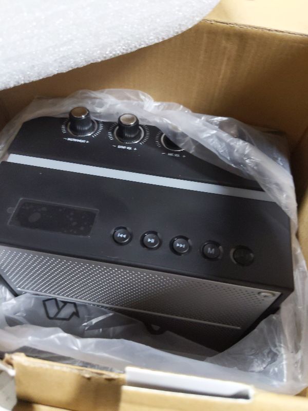 Photo 1 of 100W Powerful Voice Amplifier with 2 Wireless Microphones, Big Pro Sound Portable Speaker with Microphone, Bluetooth Speaker PA System Karaoke Machine Support BT/USB/TF Card/Aux/Guitar S99