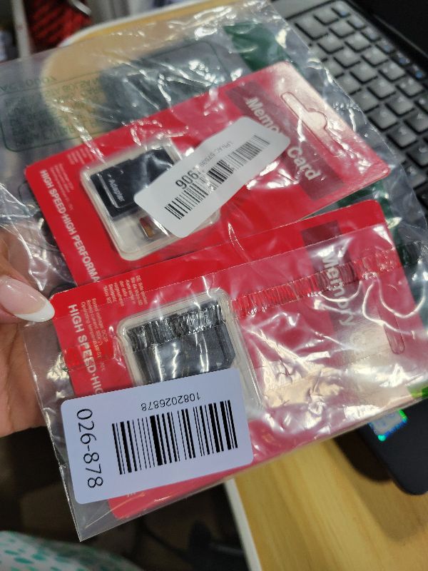 Photo 1 of 2 Pack TF Card 8GB with Adapter, High Speed Memory Card, UHS-I C10 A1 Memory TF Card for Tablet/Mobile Phone/Camera/Car Audio/Game Console (TF162 Red Gold 8GB)BIN 10-PM-41
