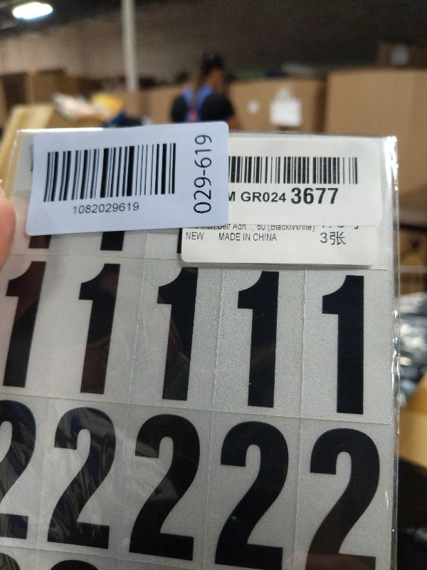 Photo 1 of 1.5 inch Self Adhesive Numbers for Mailbox, House Numbers, Reflective Mailbox Number, Trash Cans Number, for Outside, 60 PCS (Black/White)
