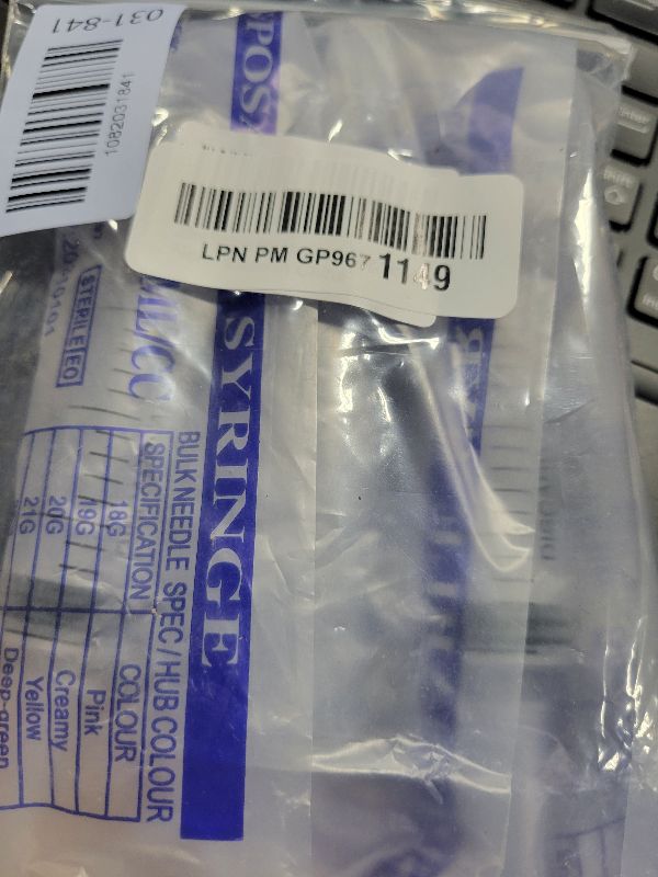 Photo 1 of 20ml Syringe for Liquid, Oral, Scientific Labs, Measurement, Dispensing, with Cap- 3 Pack 20ml Syringes