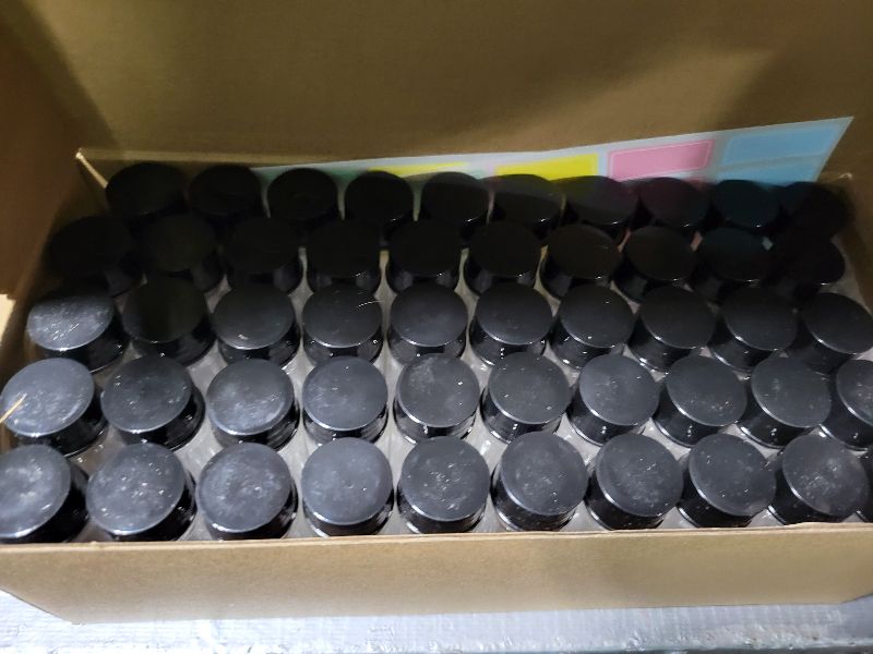 Photo 1 of 15ml Clear Glass Vials with Screw Caps 50pcs Sample Vials Liquid Leak-Proof Clear Bottles with Lids