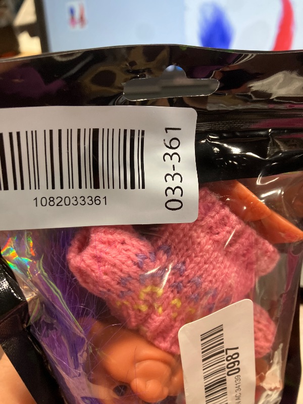 Photo 1 of 2 PCS Retro Lucky Troll Dolls in Hand-Knit Sweaters - Colorful, Adorable, Great for Collections, School Projects, Crafts & Party Favors (Pink&red)