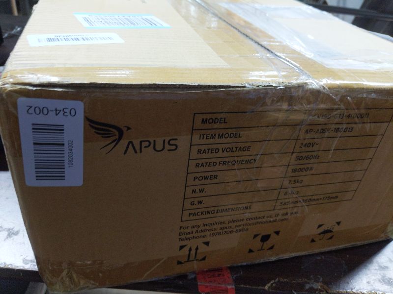 Photo 1 of 18kW Electric Tankless Water Heater, APUS 240V Instant On-Demand Hot Water Heater, Up to 4.4 GPM with LED Display, Energy-Saving Whole House Water Heating System, Space-Saving Design,Gray