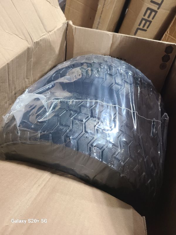 Photo 1 of 15x6.00-6 Lawn Mower Tire Riding Mower Tire and Wheel Front Tire Compatible with John Deere Craftsman Husqvarna Lawn Mower Tires Tractors Tire