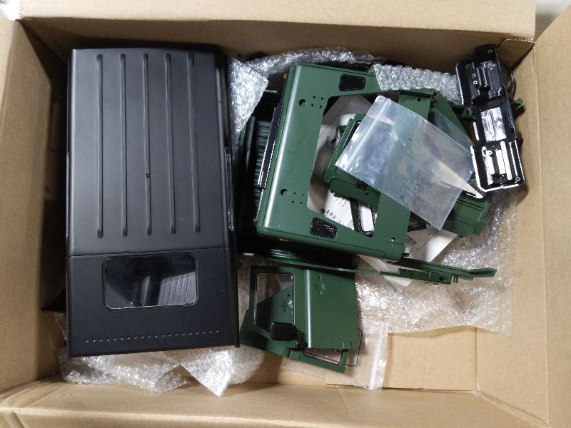 Photo 1 of 1/10 RC Car Hard Body Shell Kit-313mm Wheelbase D110 Land Rover Defender Body for Axial SCX10 90046 TRX4 CC01 Capra RC Crawler Car (313mm Army Green)
