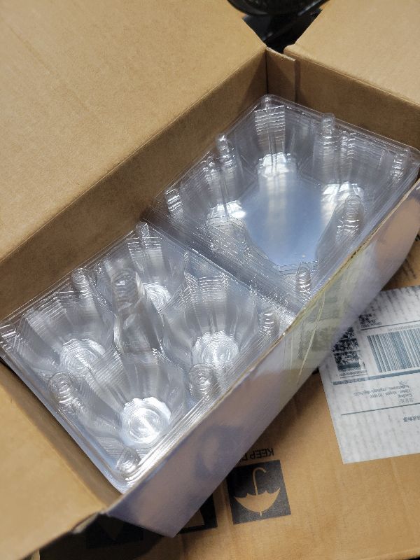 Photo 1 of 20PCS Egg Cartons Cheap Bulk, Plastic Egg Cartons,Holds Up to 4 Eggs Clear Blank Egg Tray For,Plastic Egg Holder for Family, Pasture, Farm Markets Display