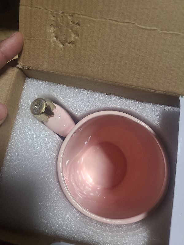 Photo 1 of 16 oz Cute Pink Coffee Mug Ceramic Flamingo Gift Unique Cups Mom Day Gift for Women Her Grandma Pretty Mug Funny Coffee Cup Funky Xmas Presents for Girlfriend Decorative Animal Decor Christmas Mugs