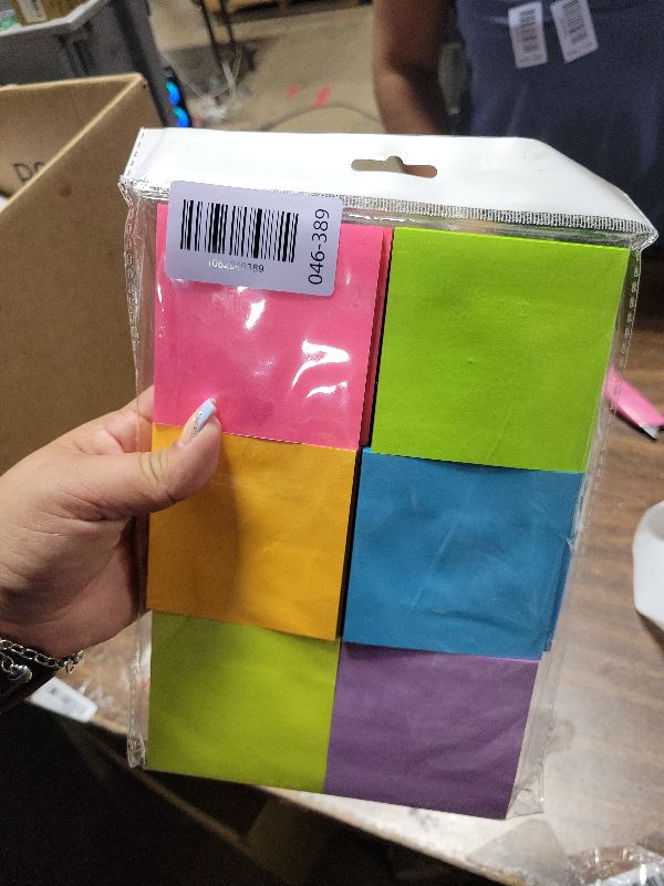 Photo 1 of (12 Pack) Pop-up Sticky Notes 3x3 in,Bright Colors Super Sticking Power Memo Pads, 6 Colors, Strong Adhesive