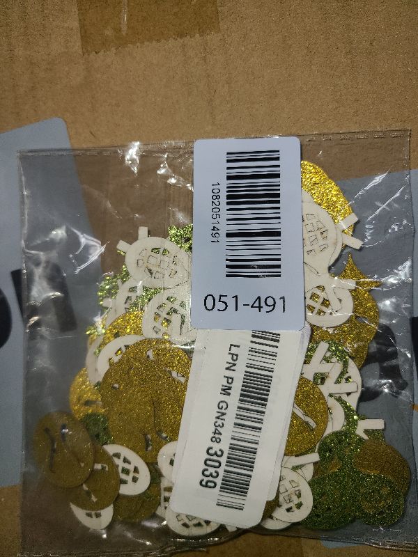 Photo 1 of 150Pcs Tennis Party Decorations, Gold Green Glitter Tennis Confetti for Sport Themed Baby Shower Birthday Party Table Decorations