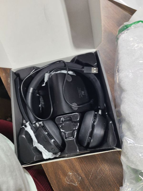 Photo 1 of (Upgraded Version) Wireless Headset, Bluetooth Headset with Noise Cancelling Microphone, Best Headphones with Mic Mute & USB Dongle for PC/Computer/Laptop/Cell Phones/Remote Work/Call Center