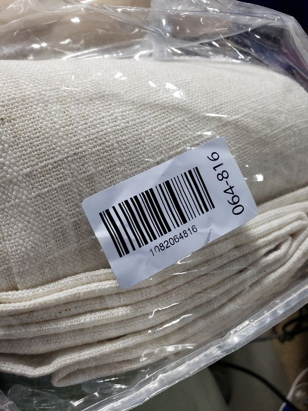 Photo 1 of 60 Inch Extra Wide Pinch Pleated Linen Curtains 90 Inch Length for Living Room Bedroom Natural Cream Beige Privacy Drapes Light Filtering for Patio Sliding Door 90 Inches Long with Hooks Clips Rings