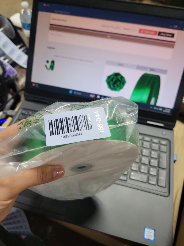 Photo 1 of 100 Yards 1 Inch Green Satin Ribbon, Solid Craft Fabric Ribbon for Christmas Gift Wrapping, Bows Making, Flower Bouquet, Wedding Party Decoration