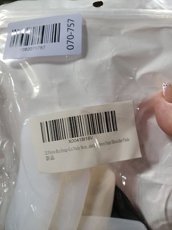 Photo 1 of 12 Pieces Bra Strap Gel Pads Non Slip Shoulder Pads Bra Strap Cushion Pads Fabric Relieve Pain Shoulder Pads