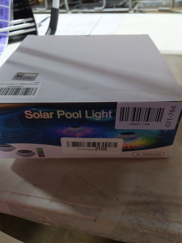 Photo 1 of 2026 Upgrade Solar Powered Floating Pool Lights(1 Pack), 1800mAh Pool Lights That Float with Remote, 42 Lighting, Timer Function, IP68 Waterproof for Inground/Above Ground Pool, Pool Party, Bathtub