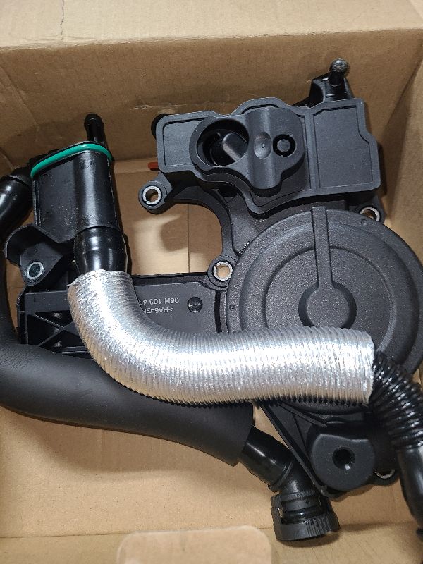 Photo 1 of 06H103495AB PCV Valve Engine Crankcase Vent Oil Separator Breather Hose 3-Piece Compatible for Audi A3 A4 A5 Q5 TT VW Beetle CC Jetta Passat Tiguan 1.8 2.0 TSI 06H103495B 06H103495A 06H103495AH