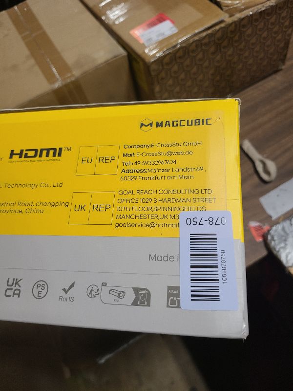 Photo 1 of [Android 14 & 800ANSI] Magcubic Mini Projector 4K 8K Support, Smart Projector Native 1080P with WiFi 6, Bluetooth 5.4, Auto Focus, Auto Keystone, 180° Rotation, Portable Projetor for Bedroom HY450Max