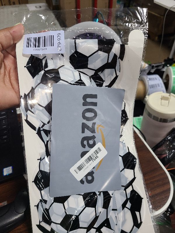Photo 1 of 14PCS Soccer Party Banners Decorations Football Garland Kit for Sports Birthday, Pre-Strung Soccer Banners for Wall Door, Classroom Supplies