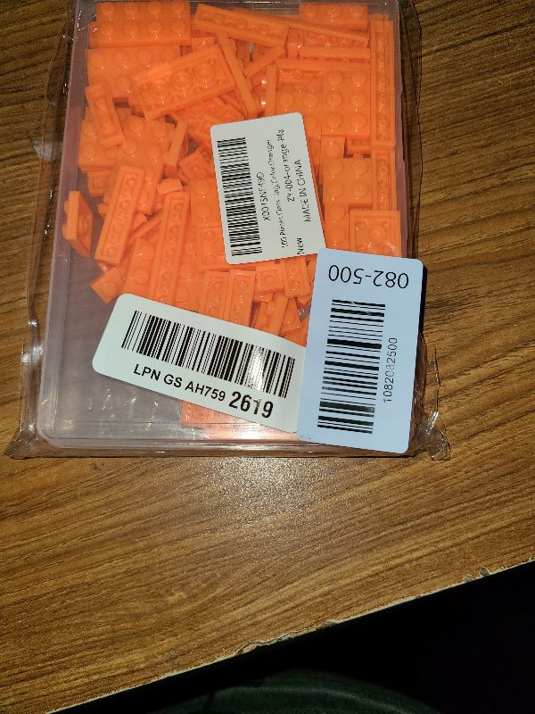 Photo 1 of 100 Pieces Classic Building Plate Assortment Pack, 8 Sizes Small Baseplates Multipacks, Compatible with Lego Parts and Pieces, Small Plate for Building(Color:Orange)