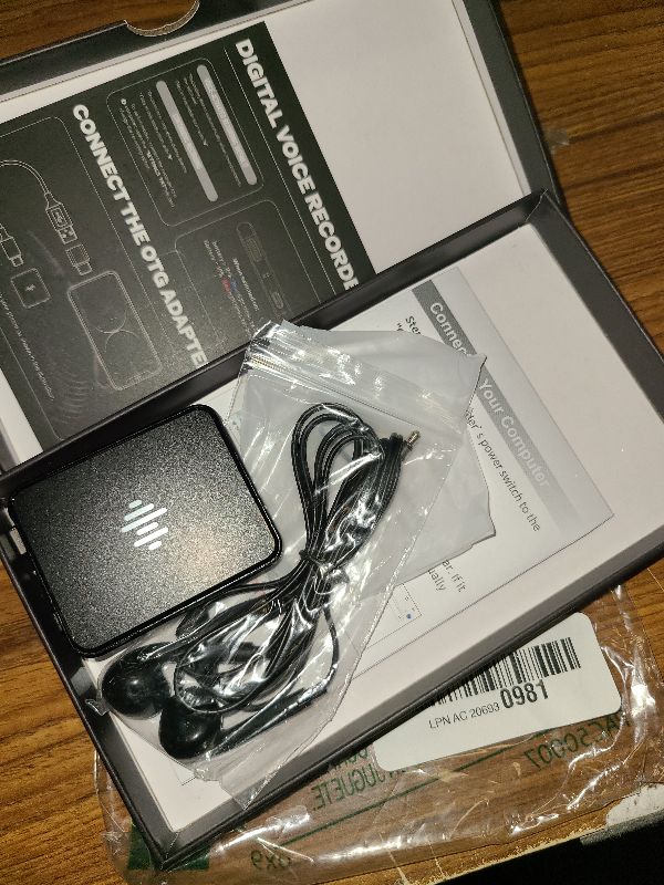 Photo 1 of 128G (9800 Hour) Voice Activated Recorder, Double-Sided Magnetic Audio Recorder with Playback, MP3 Form Voice Recorder with AI Noise Reduction, USB-C Listening Devices, 70H Continuous for Lectures