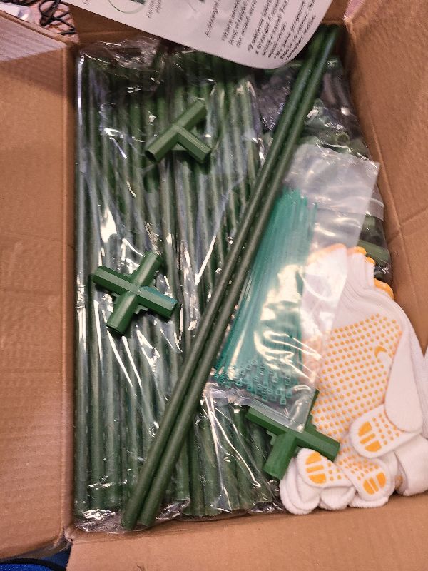 View 3 of 2 Pack Cucumber Trellis, 34"×48" Garden Trellis for Climbing Plants Outdoor, A-Frame Vegetable Trellis for Raised Bed, Support for Tomatoes, Squash, Zucchini, Vegetables & Flowers