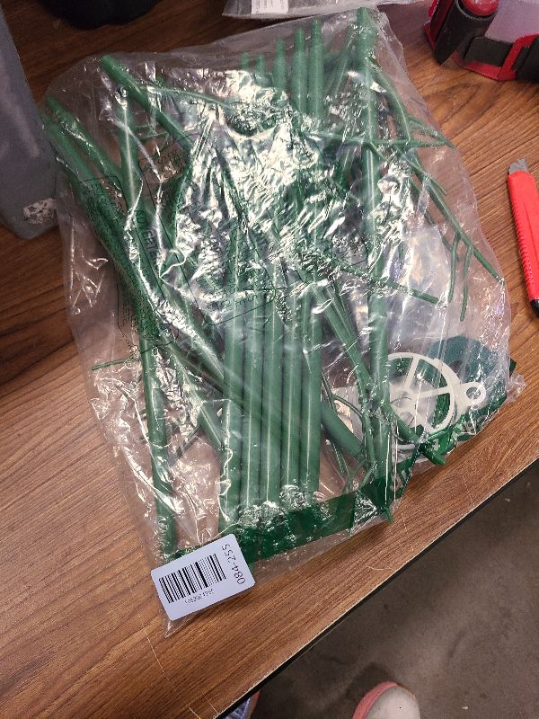 Photo 1 of 10 Pack Plant Support Stakes for Indoor Plants, 27.56 Inch Twig Plant Sticks with Orchid Clips Twist Ties and Plant Ties for House Potted Plants and Flower, Plastic Branches Support Structures, Green
