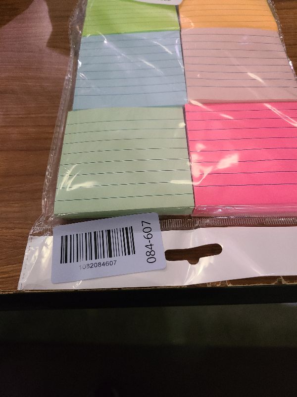 Photo 1 of (24 Pack) Lined Sticky Notes 3x3 in,Notepads with Lines,Ruled Stickies Super Sticking Power,Office School Memo Note Pads Bright Colors,Post on Windows Doors,Recyclable,Easy to Write on