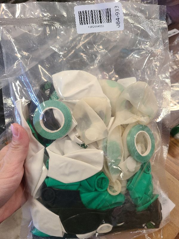 Photo 1 of 2026 Green & Black Graduation Decorations Set - 63Pcs Graduation Grad Latex Balloons with Ribbons, Congrats Grad Caps for College & High School Party Supplies