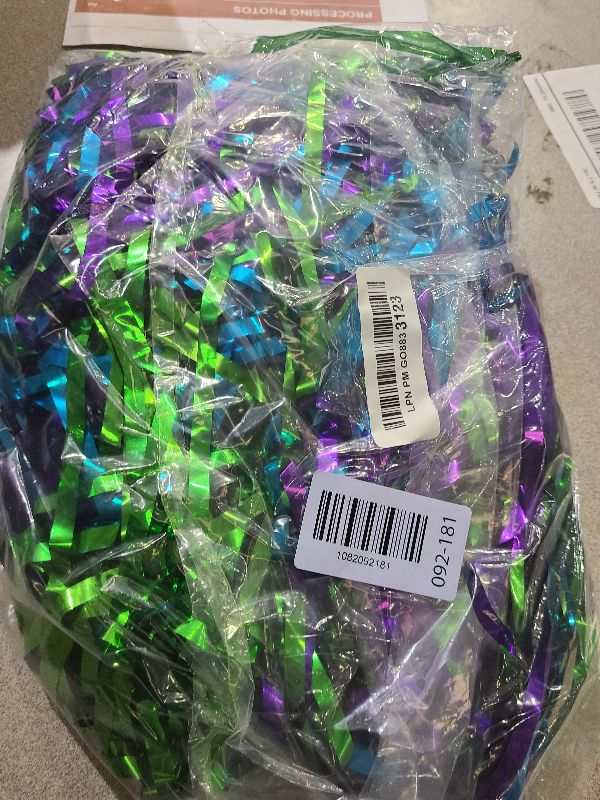 Photo 1 of 2 Pack Video Game Foil Fringe Curtains Backdrop Birthday Party Decorations, 3.28 x 6.56 Ft Purple Blue Green Foil Tinsel Streamer Photo Booth Props for Boys Gaming Birthday Party Decor Supplies Favors
