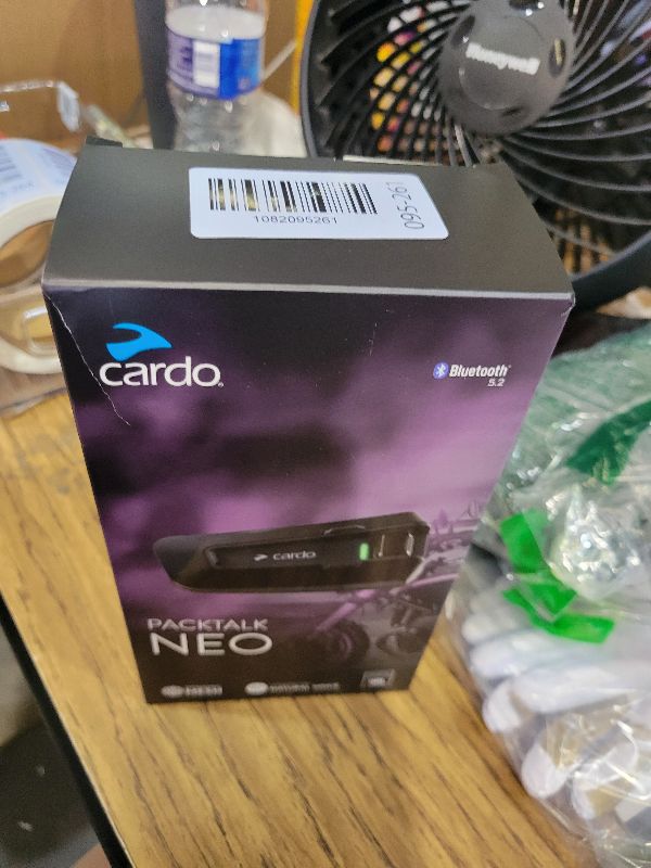 Photo 1 of Cardo Packtalk Neo Motorcycle Helmet Communication Intercom System, Waterproof, 2nd Generation Mesh - Connect Up to 15 Riders, Natural Voice Operation, 40mm High Definition Speakers - Single Pack