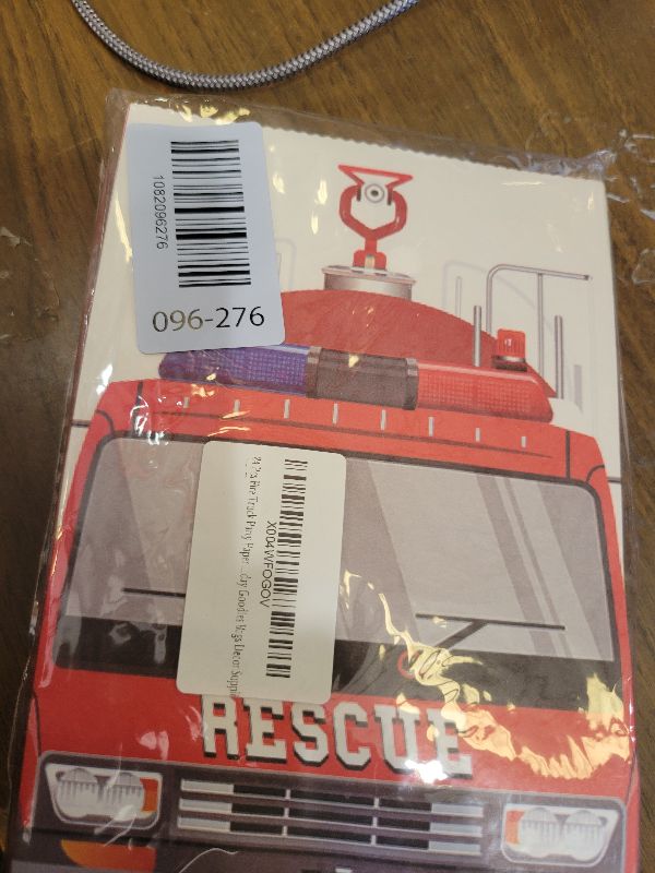Photo 1 of 24 Pcs Fire Truck Party Paper Bags with Stickers,Fireman Firefighter Themed Party Favor Bags Party Gift Bags,Fire Truck Party Favors Birthday Goodies Bags Decor Supplies