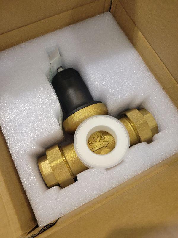Photo 1 of 1-1/4 Inch 114-NR3XL Pressure Reducing Valve with Stainless Steel Screen,2 gaskets,Dual Union NPT Connections,Brass Water Pressure Regulator Compatible with Zurn for House/Commercial Water Supply
