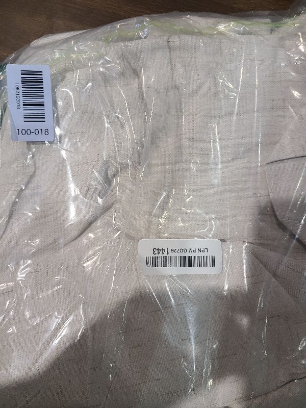 Photo 1 of 100% Blackout Curtains 84 Inch Length 2 Panels Set Neutral Boho Linen Farmhouse for Bedroom Windows Living Room Darkening Thermal Insulated Drapes Natural Cream Ivory 7ft Long Back Tab Pleated Pocket