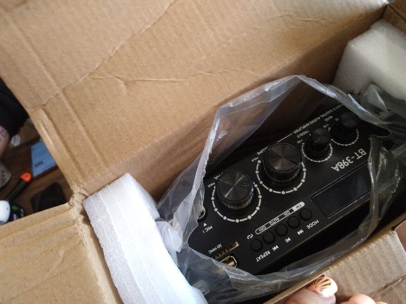 Photo 1 of *MISSING REMOTE* 
Romica Stereo Audio Amplifier, 2 Channel 450W Bluetooth 5.0 Home Audio Stereo Receiver with FM Radio, USB, SD, Optical & Coaxial Inputs, Amplifier for Passive Speakers and Active subwoofer