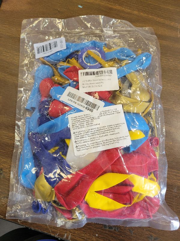 Photo 1 of 132pcs Red Blue Yellow Balloons Arch Garland Kit with Long Balloons Foil Balloons for Carnival, Circus Theme Party Supplies, Baby Shower Birthday Decorations