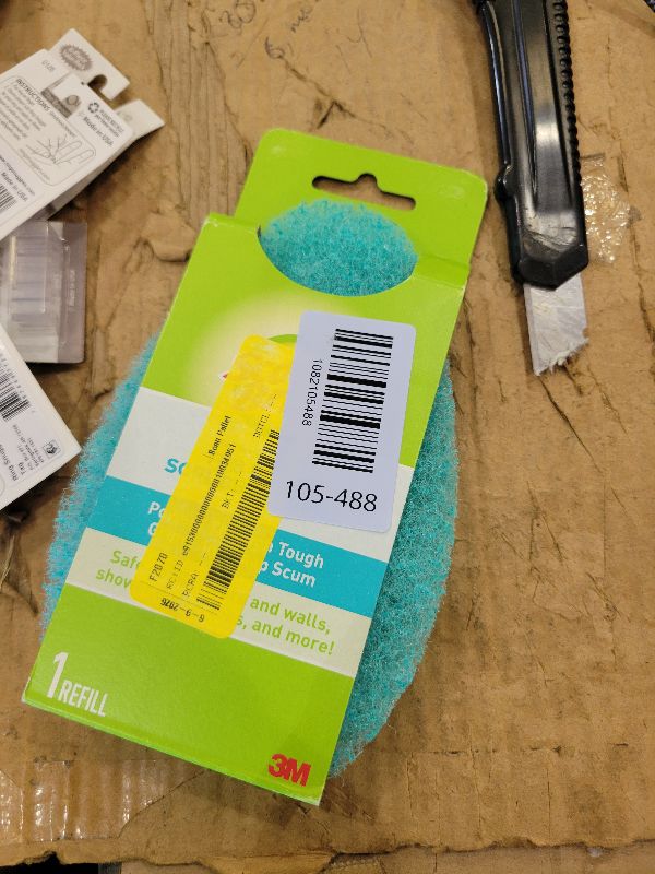 Photo 1 of Bath Cleaning Brush, Sponge, Replacement, Long, Scotch-Brite Bath Shine