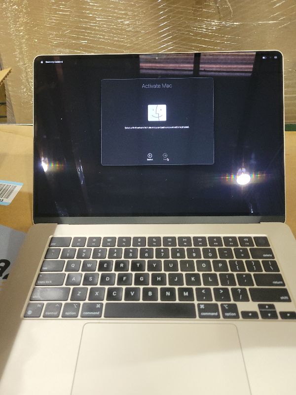 Photo 1 of 2023 Apple MacBook Air with Apple M2 Chip with 8-Core CPU/10-Core GPU (15-inch, 8GB RAM, 256GB SSD Storage) (QWERTY English) Starlight (Renewed)