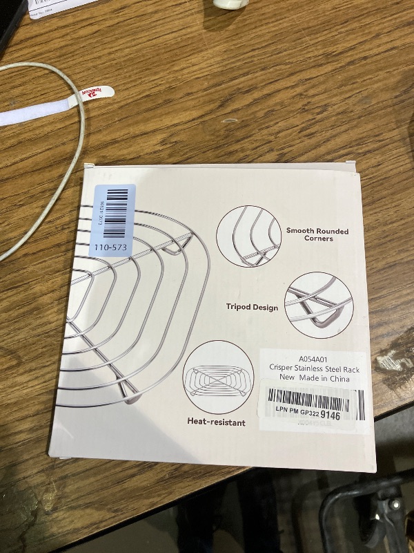Photo 1 of 2 Pack Stainless Steel Rack Compatible with Ninja Crispi Pro AS101CY, Ninja Crispi Accessories Metal Rack, Replacement Rack for Ninja Crispi Air Fryer FN101, Dishwasher Safe, Heat Resistant
