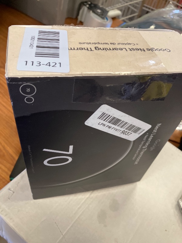 Photo 1 of Google Nest Learning Thermostat (4th gen) + Nest Temperature Sensor (2nd gen) - Obsidian