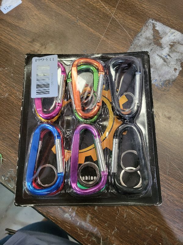 Photo 1 of 12PCS Carabiner Keychain Clip - 3" Aluminum Caribeener Key Clip,D Ring Shape Nonlocking Carabeaner Hook Buckle,Multi-Function Spring Snap Key Clips Tool for Home,Camping,Hiking,Traveling,Backpack