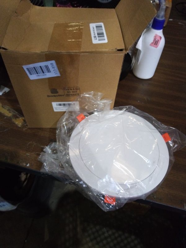 Photo 1 of 2 Pack 6 Inch Round Vent Cover with Adjustable Panel & Removable Mesh Screen, ABS Ceiling Diffuser with Spring Lock-Clip Design for HVAC, Bathroom, Kitchen, Wall and Duct Air Vents, White