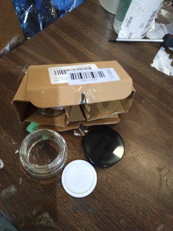 Photo 1 of 1 oz Glass Jars with Lids & Inner Liners, 2 Pack Small Glass Jars Thick Round Airtight Travel Containers for Cosmetics Cream Lotions Powders | Candle Making Jar