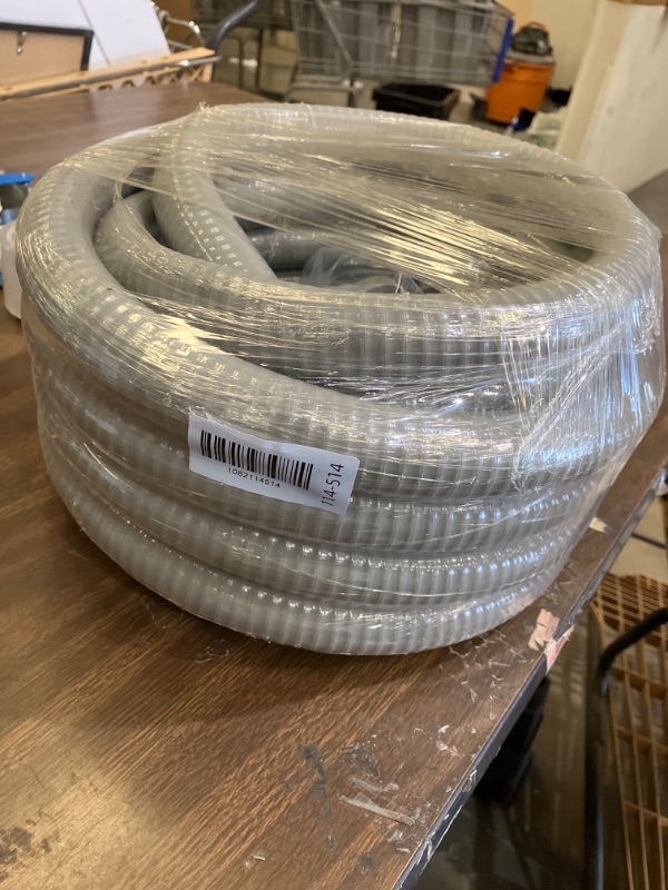 Photo 1 of 1inch 25ft Electrical Conduit Kit,Liquid-Tight Conduit and Connector Kit with 5 Straight and 3 Angle Fittings Included,Flexible Non - Metallic Electrical Conduit(1" Dia, 25 Feet)