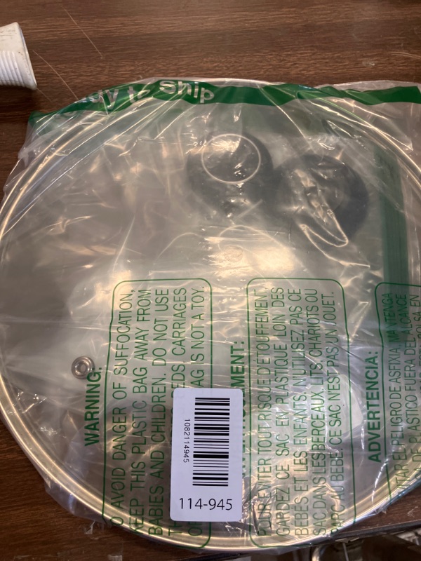 Photo 1 of 10.5 Inch Pan Lid, Frying Pan Lid, Fry Pan Lid, Skillet Lid, Pan Lid with Handle Compatible with 10-10.7 Inch Kitchen Cookware, Tempered Glass Cover, 10.5"