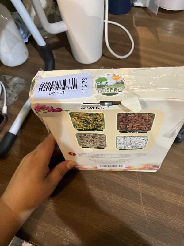 Photo 1 of [Upgraded] DUSPRO Orchid Potting Mix for Repotting with Forest Moss, Pine Bark, Perlite & Pumice, Orchid Bark Potting Mix, Orchid Repotting Soil, Drainage Indoor Potting, Orchid Pot Not Included,1 QRT