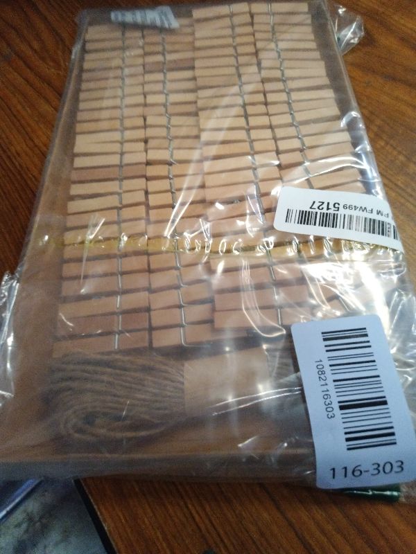Photo 1 of 1.35 Inch Mini ClothesPins for Photo?100 Pcs? with 32 Feet Jute Twine?Mini Clothes Pins for Crafts,Wooden Small Clothes Pins for Pictures,Tiny Decorative Clothespins for Baby Shower(Natural Color)