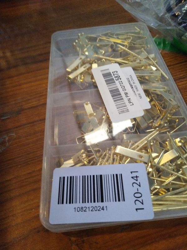 Photo 1 of 184 Pieces Picture Hanging Kit, 20lb, 30lb, and 50lb Picture Hangers, Metal Picture Hanging Hooks with Nails, on Drywall, Wooden Wall(Gold)