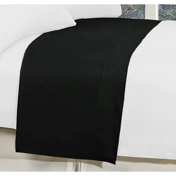 Photo 1 of 1500 Series Hospitality Flat Sheet 1-Piece Flat Sheet, Soft Top Sheet, 1 Piece King, Black