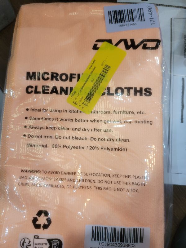 Photo 1 of  OVWO 12Pcs Premium Microfiber Cleaning Cloth for Household Cleaning 12 X 12 